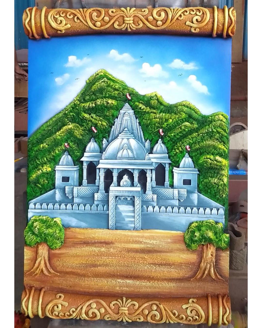 Riddhi Siddhi Art Creations - Vibrant Scenic Girnar Valley View Mural